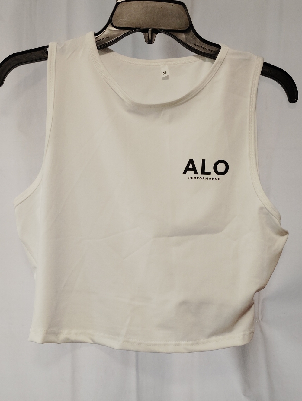 ALO Performance White Cropped Athletic Tank Top